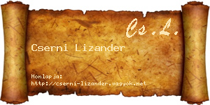 Cserni Lizander névjegykártya
